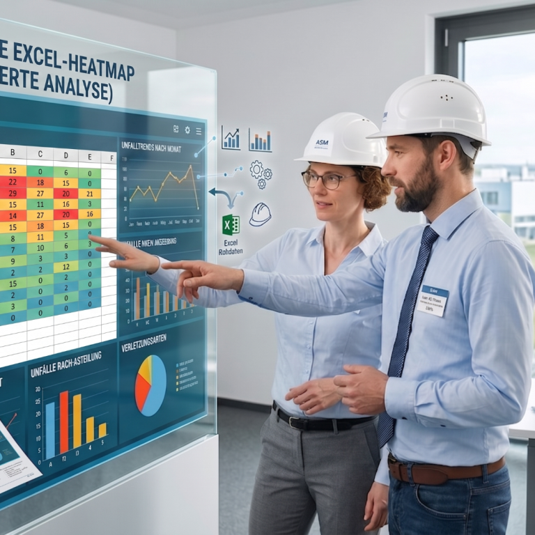Safety-Pilot erstellt aus Ihren Excel-Rohdaten professionelle Analysen und Statistiken. Beispiel: HeatMpas mit Unfall Hot-Spots