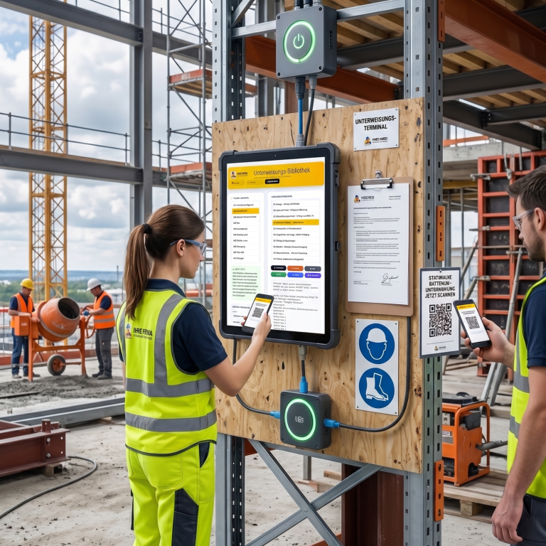 Interaktive QR-Code Unterweisung direkt auf der Baustelle